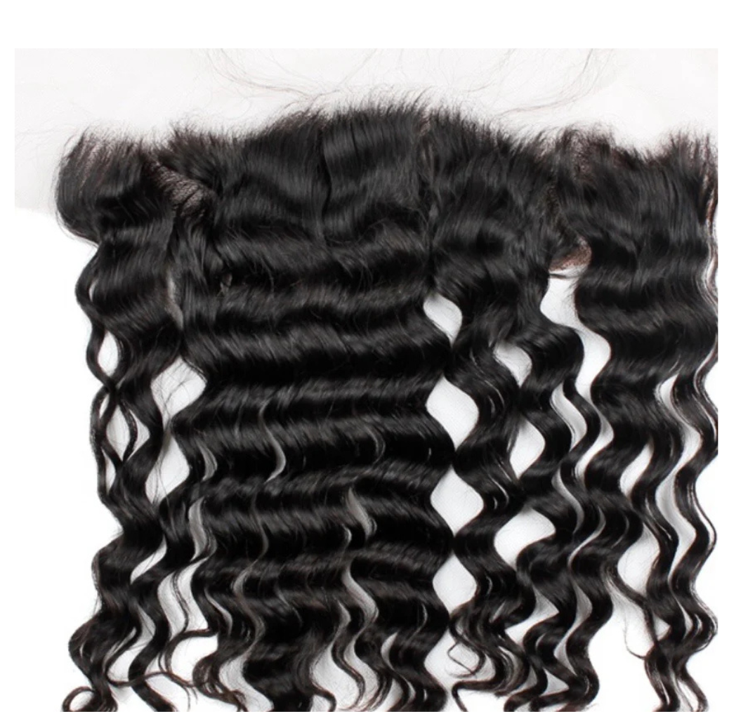 13x4 natural wave HD lace frontal raw human hair