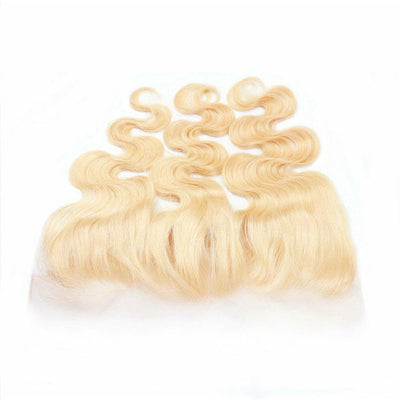 Blonde 613 body wave HD lace frontal raw human hair
