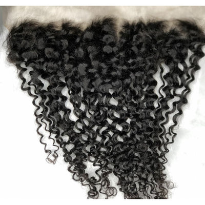 13x6 transparent lace frontal curly scalp finish