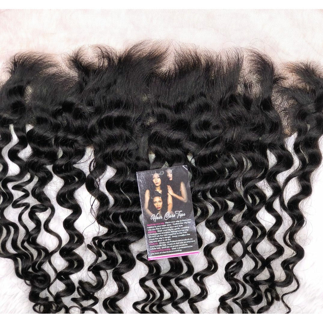 13x6 transparent lace frontal deep wave scalp-like look